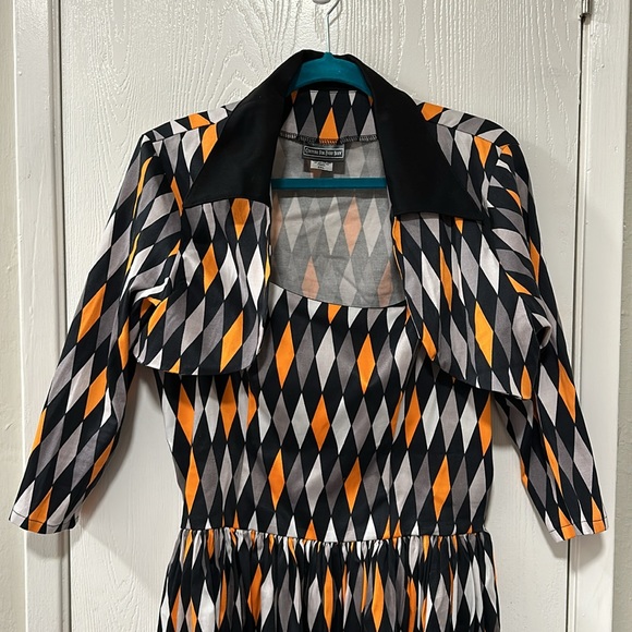 Pinup girl clothing Halloween Harlequin Jenny Dress and Bolero 2x - Picture 3 of 13